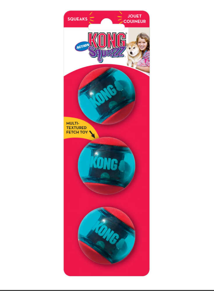 Hovedbilde KONG Squeezz Action Ball S 3pk
