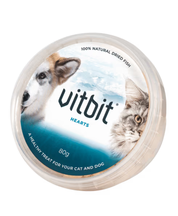 Hovedbilde Vitbit Hearts 80g 100% Naturlig Tørket Fisk